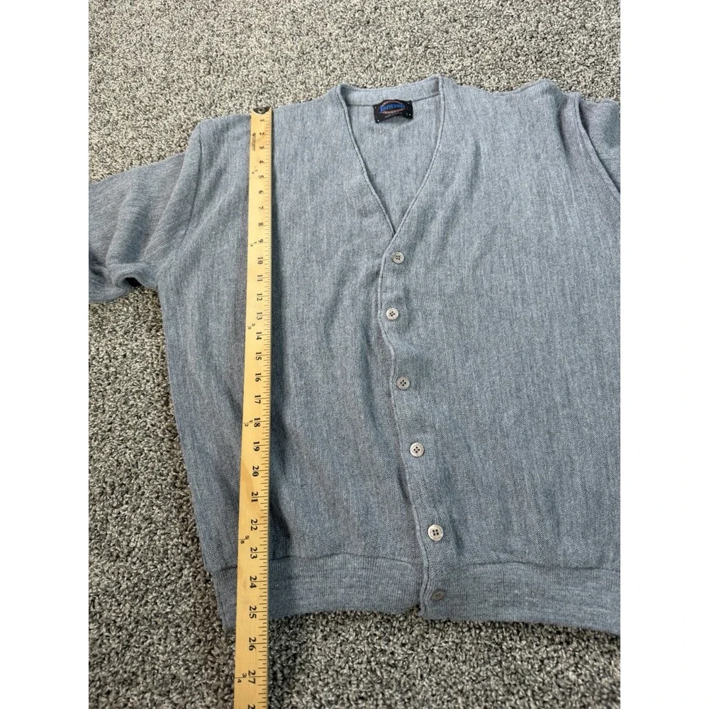Vintage 80s Jantzen Cardigan Sweater Men's Size XL Gray